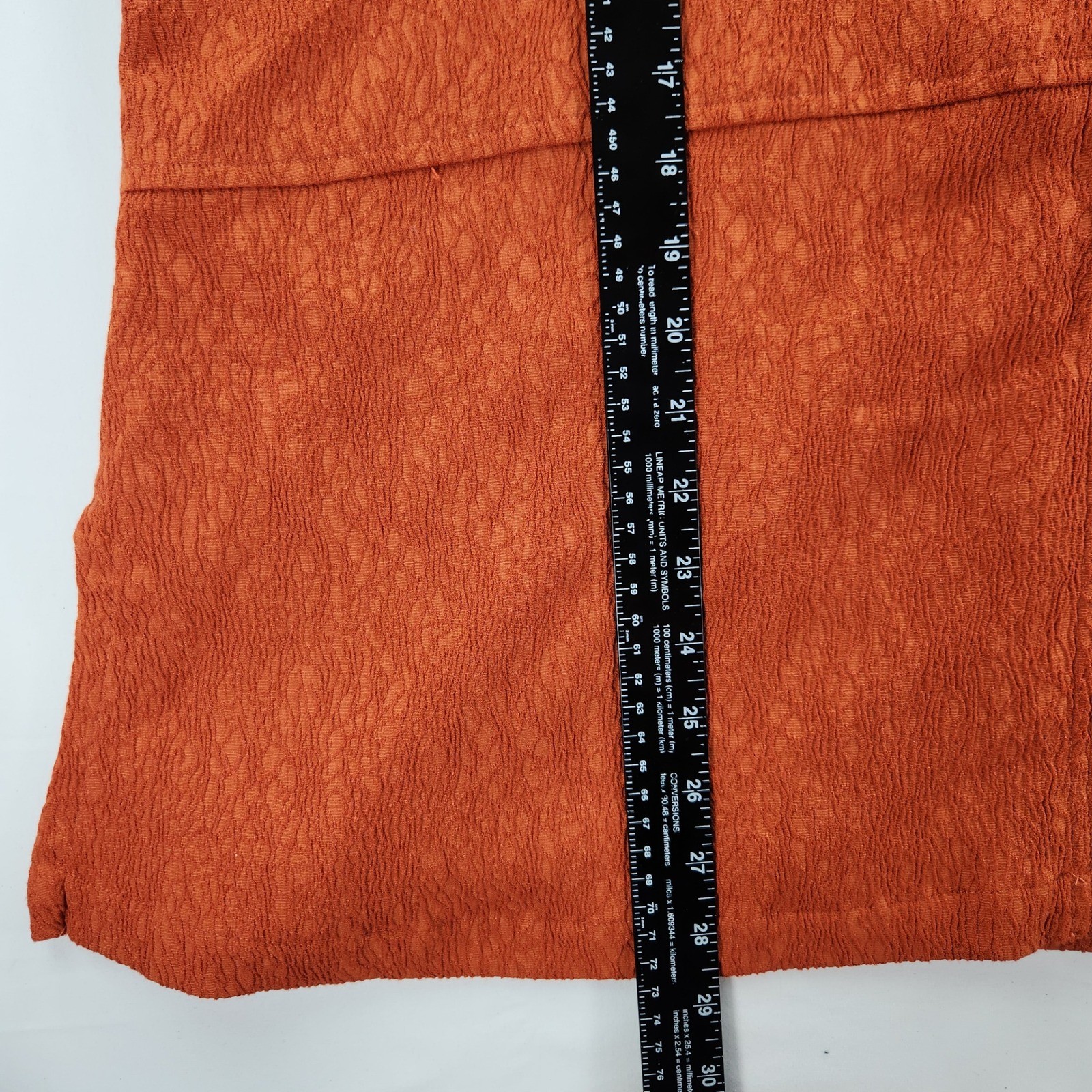 Used Excellent Ali Miles Rust Textured Jacket XL Toggle Button Boho Chic