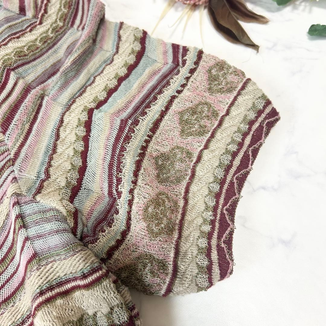 M.&KYOKO Multi-Pattern Jacquard Knit Dress Size 2