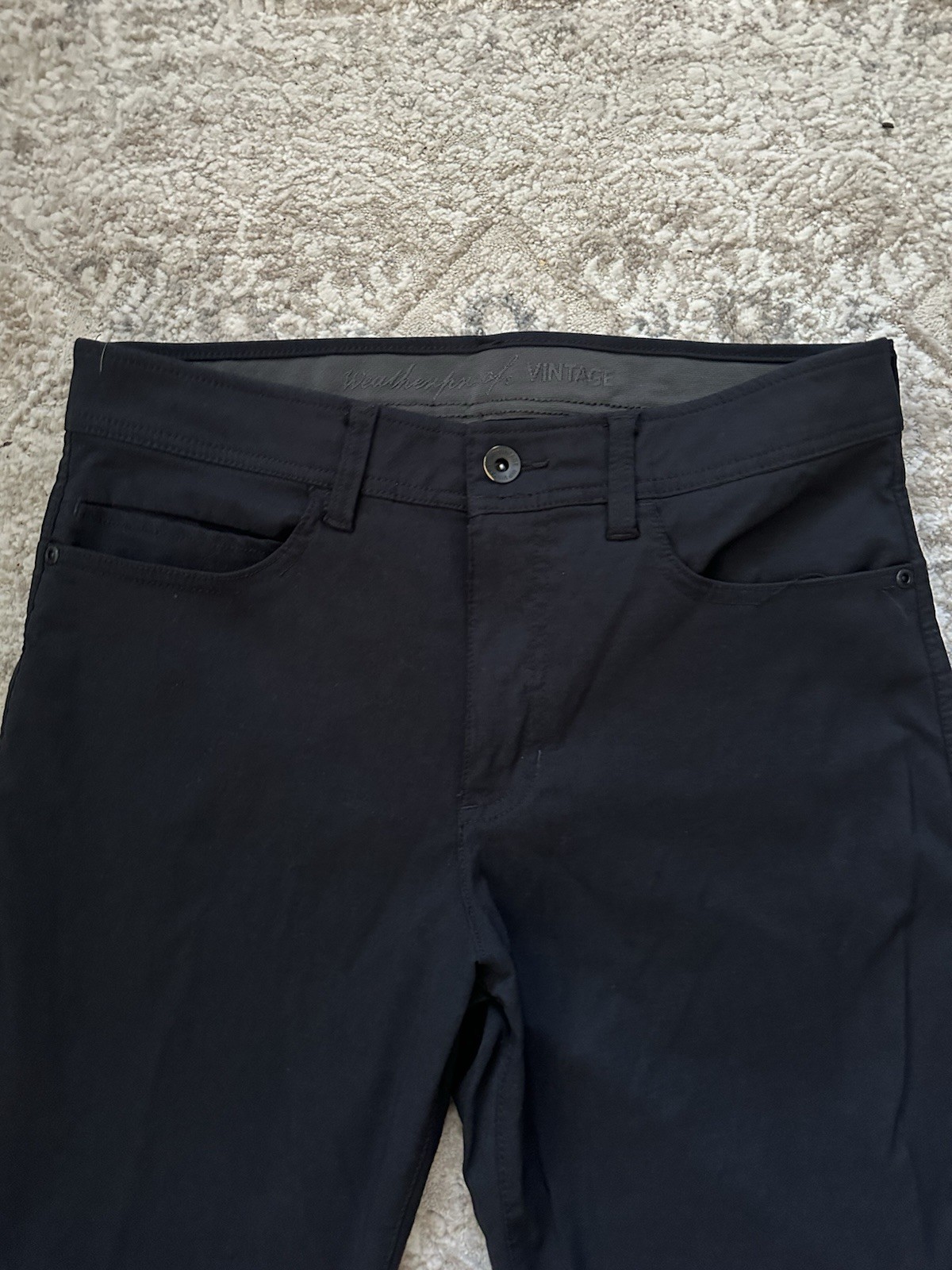 Weatherproof Vintage Tech Pant Men Size 32×30 Black Stretch Nylon Fabric 1720722