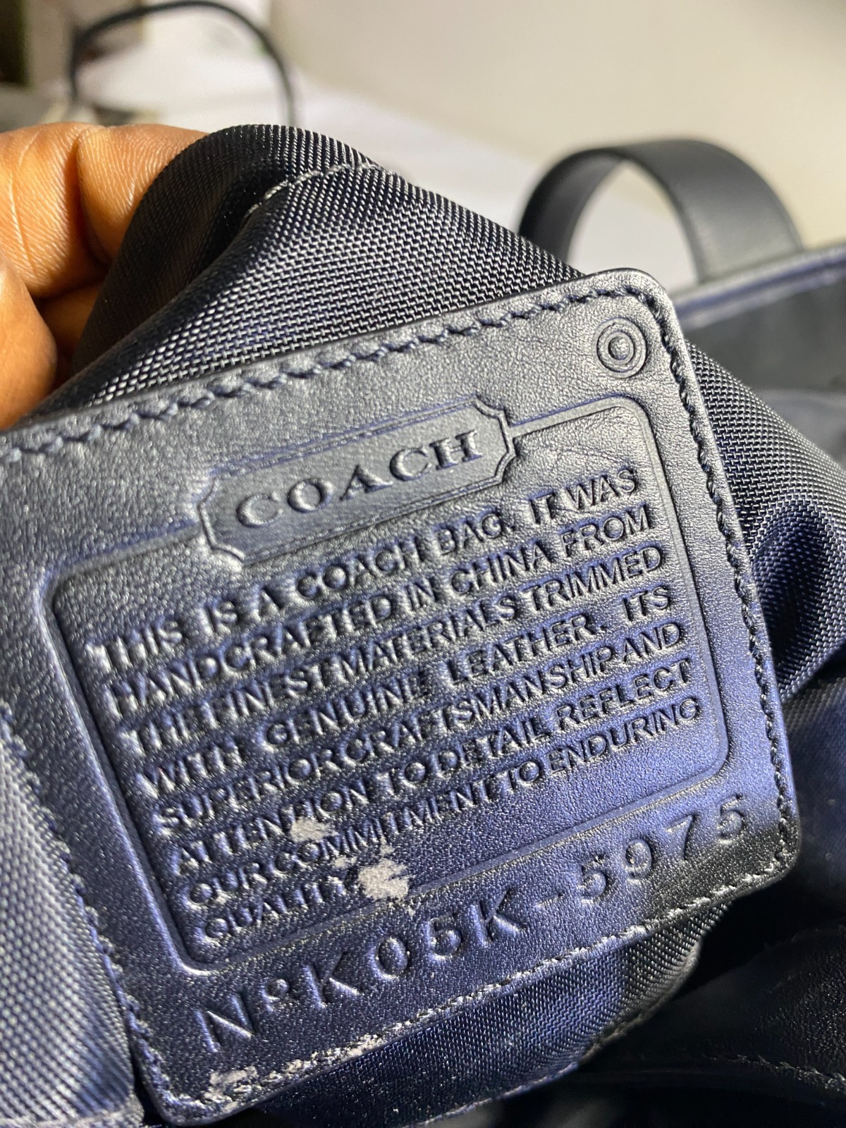 COACH Large Black Canvas Tote Bag Diaper Weekender Travel Carry On Handbag