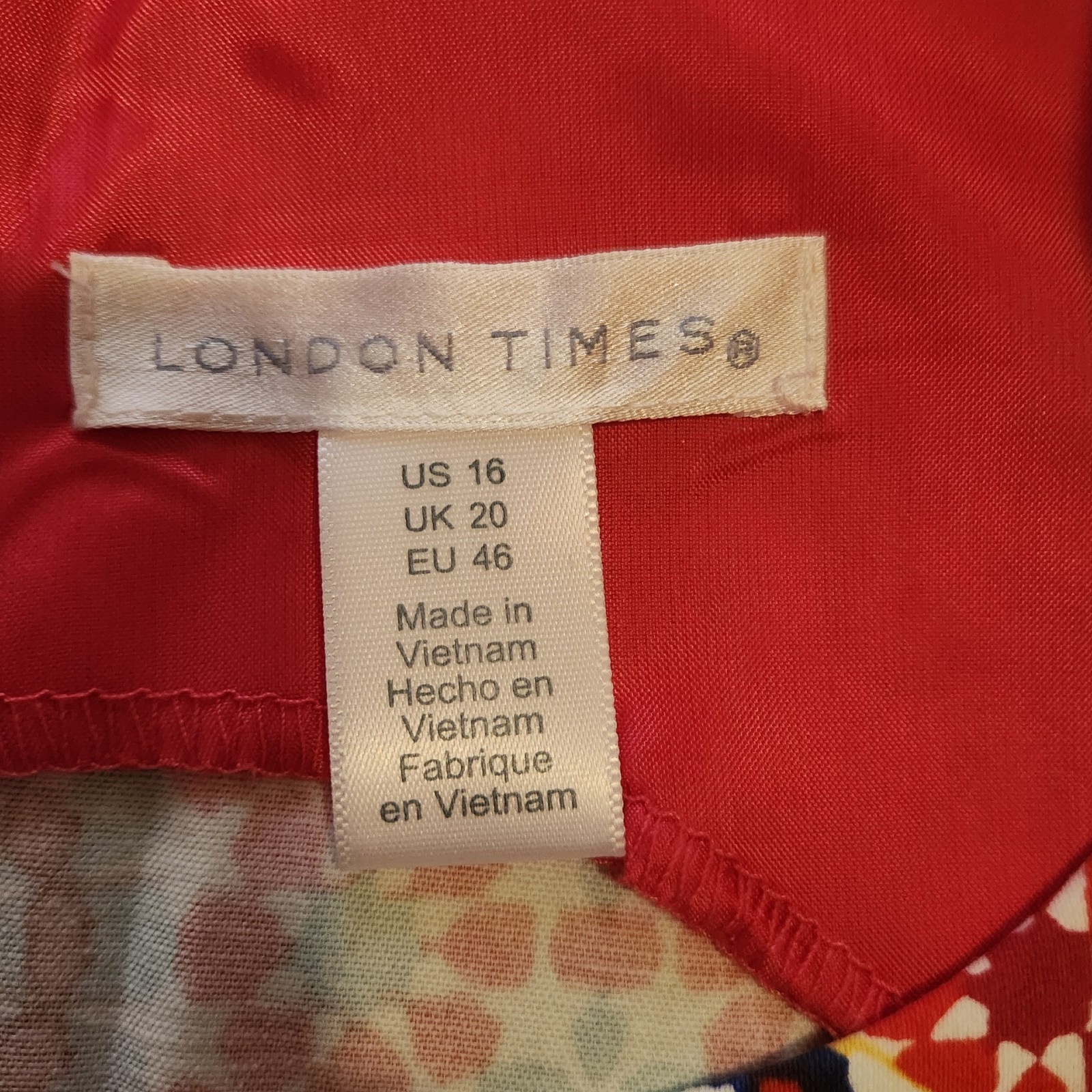 London Times 16 Geometric Mandala Shift Dress Cotton Mod Kaledescope Illusion