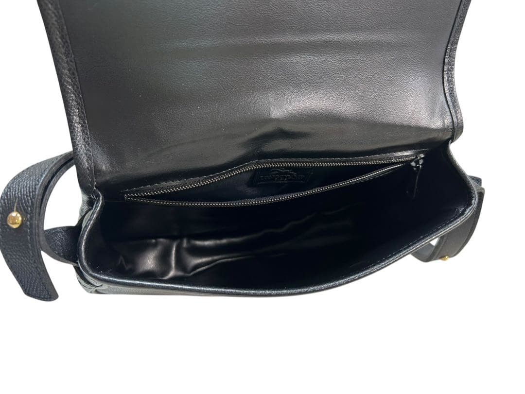 Longchamp shoulder bag, leather, black.