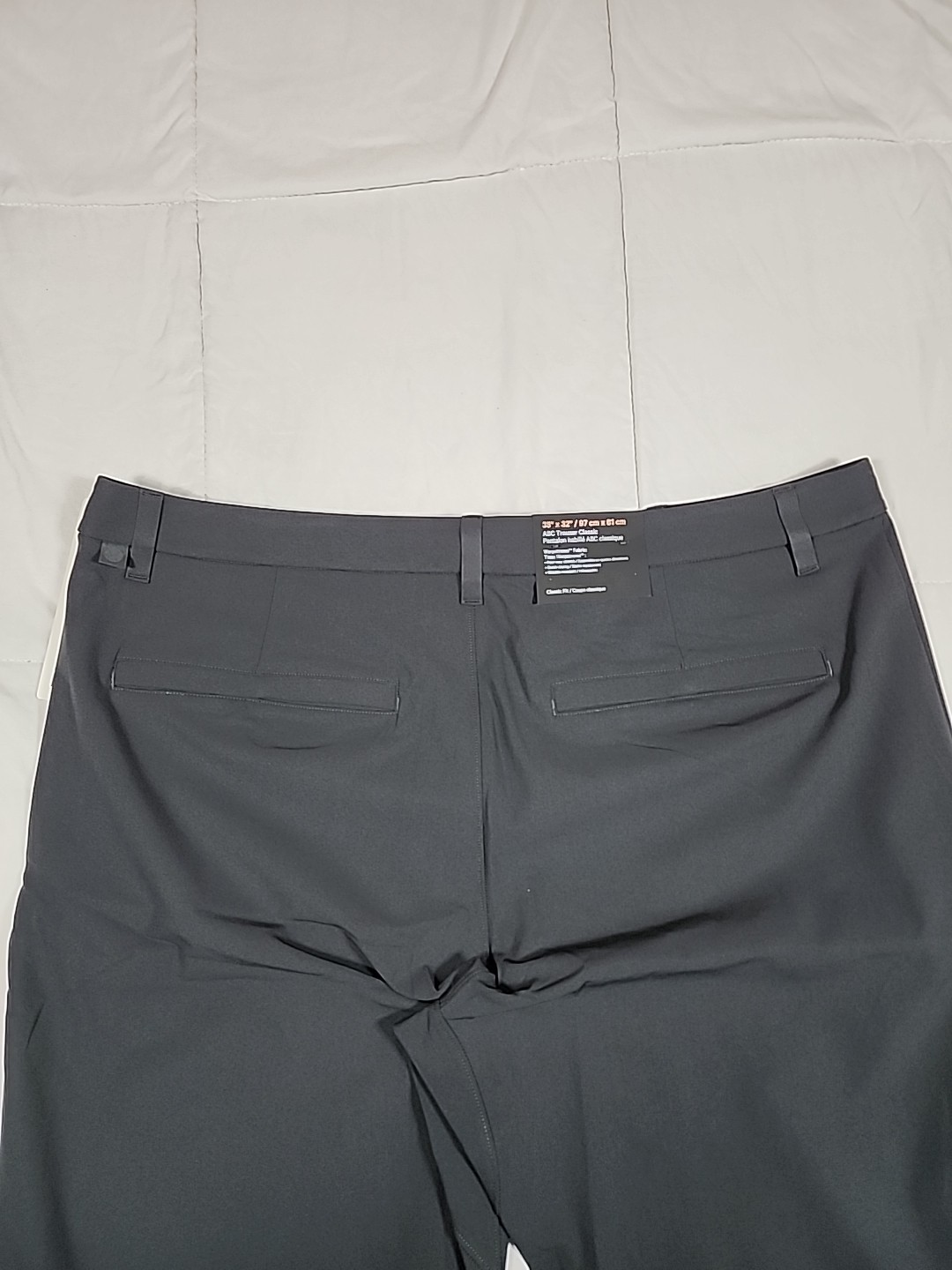38×32 Lululemon ABC Trouser Classic Fit Warpstreme Men’s Pants Color Obsidian