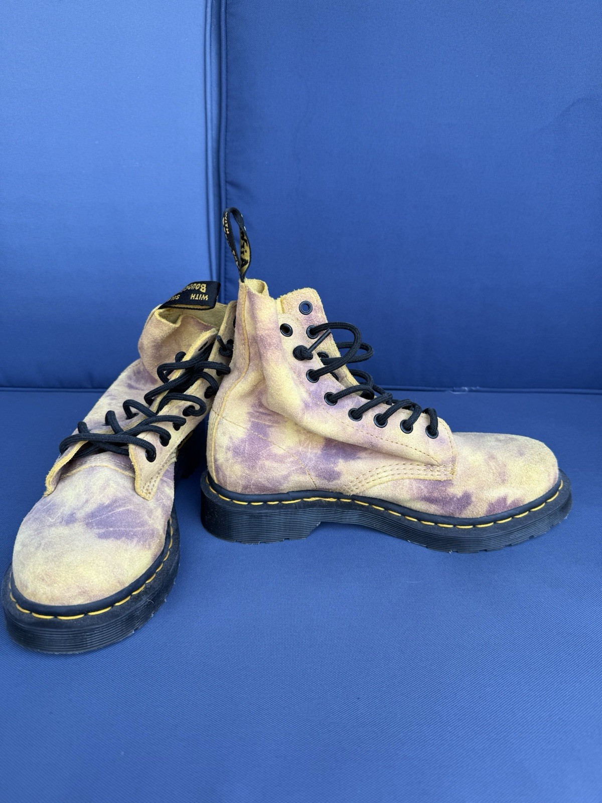 Dr. Martens 1460 Pascal Tie Dye Suede Boots Women’s US 7 UK 5 EU 38 Purple Laces