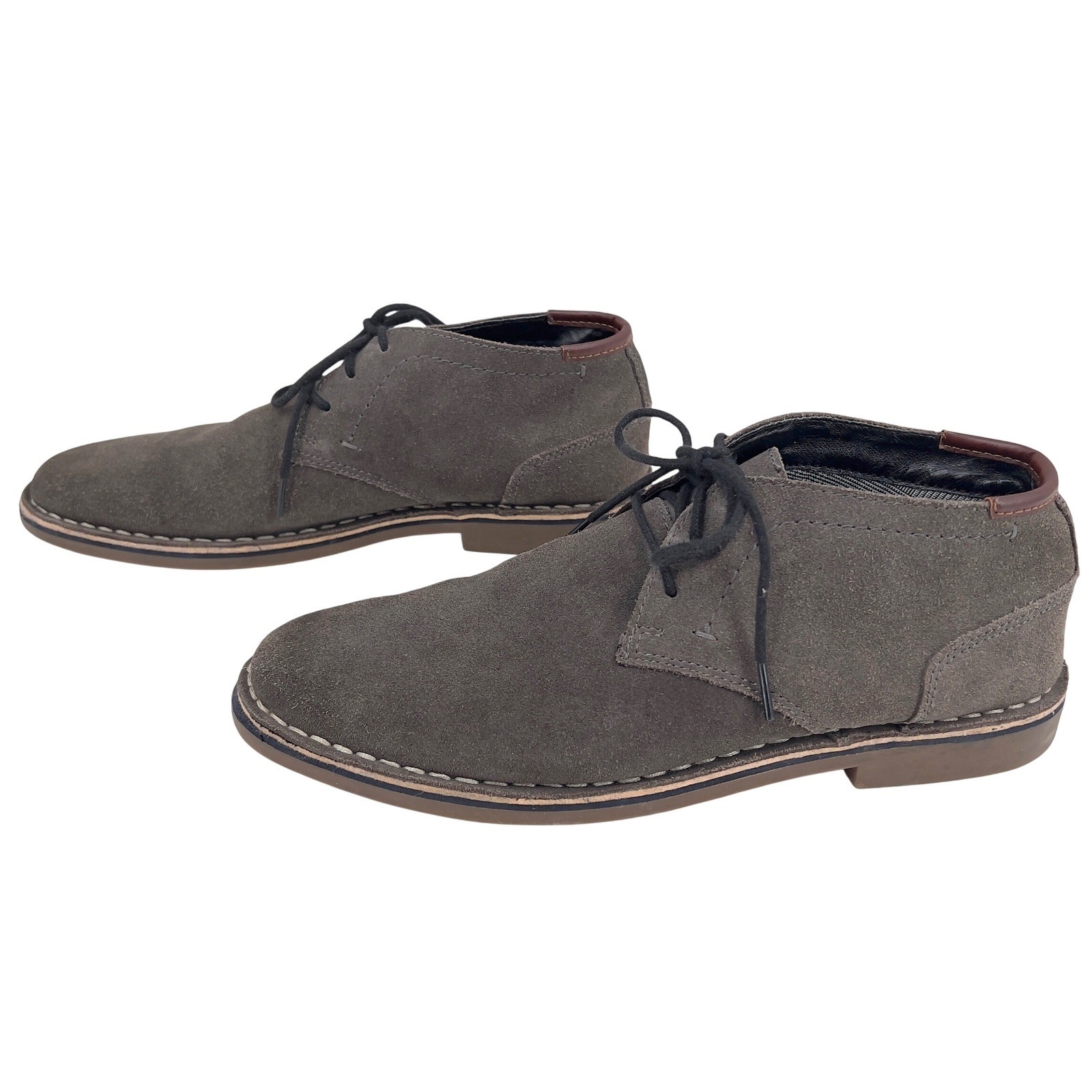 Kenneth Cole Reaction Mens Desert Sun Chukka Boots Grey Suede Leather Trim 9 M
