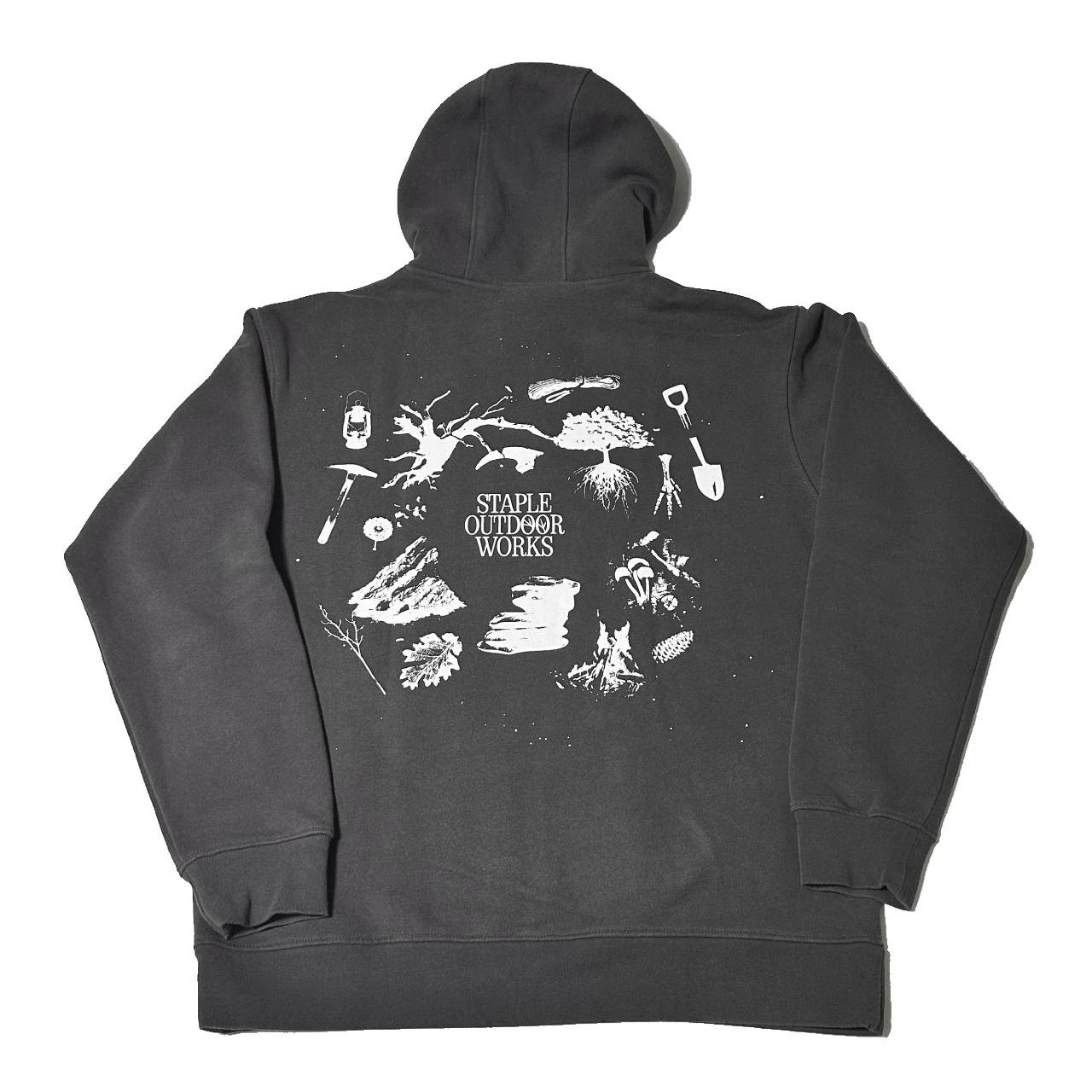 Staple Men’s L Black Pullover Hoodie Cotton Fleece Graphic Logo Drawstring