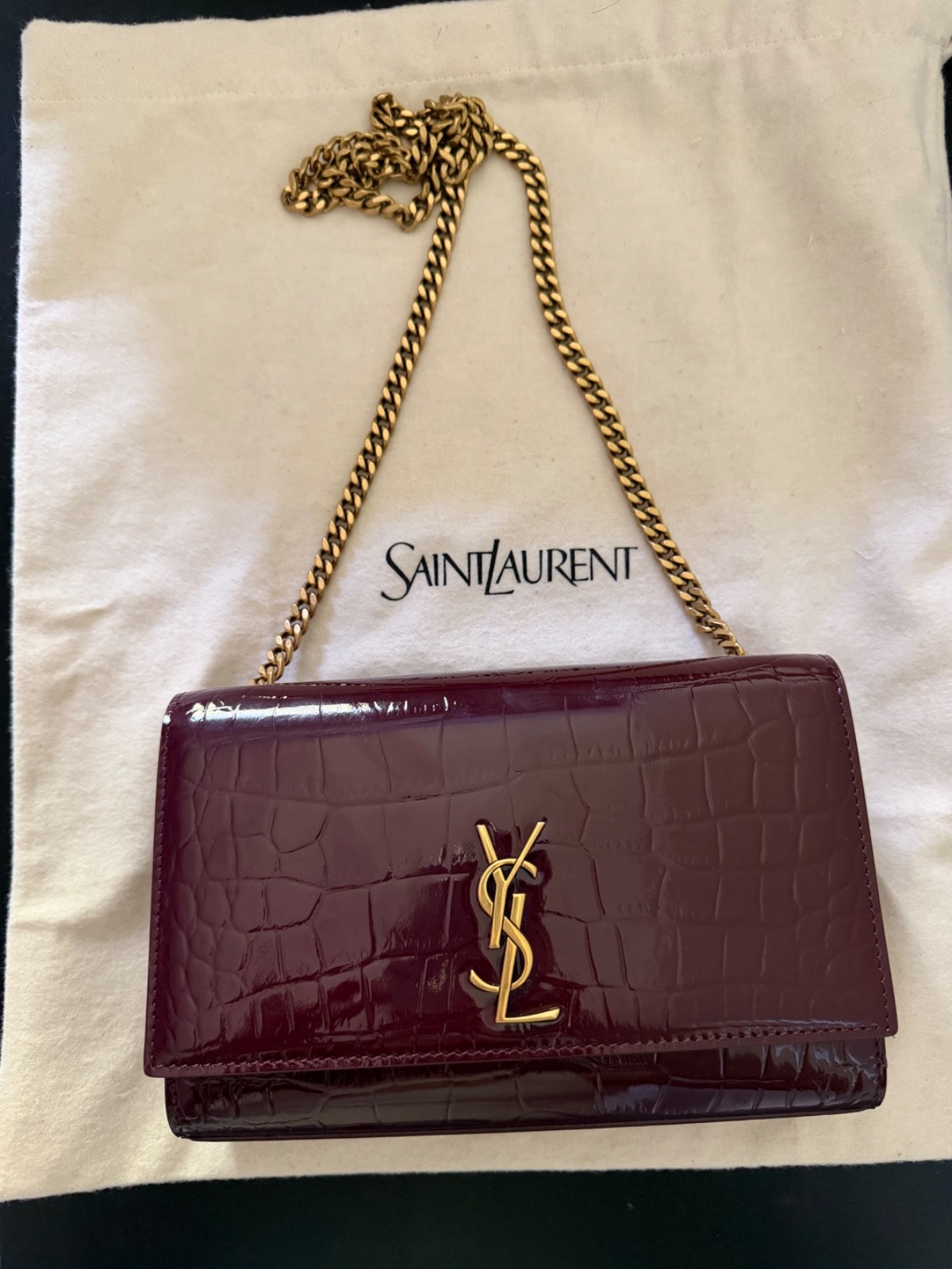 Yves Saint Laurent New Kate Burgundy NWT