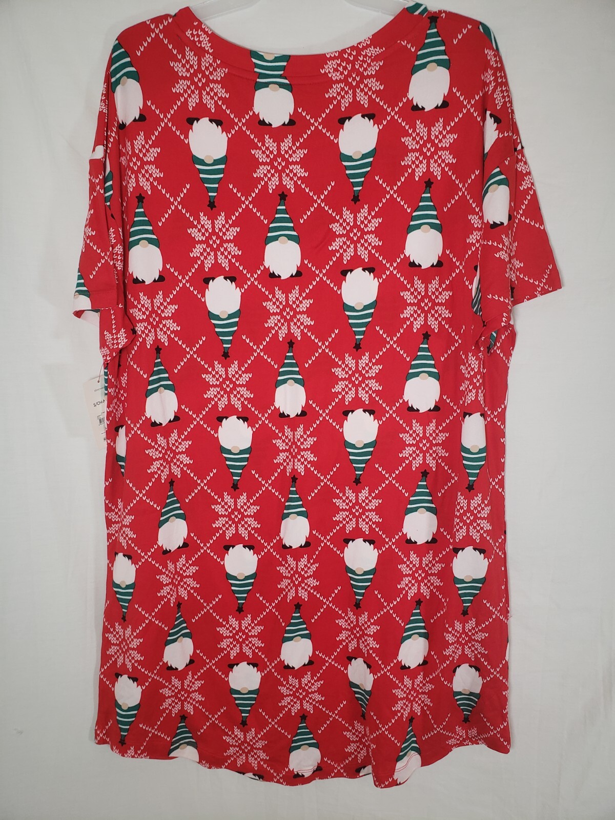 NWT Secret Treasure Christmas Holiday Nome Gown w/Pockets Sz S/M