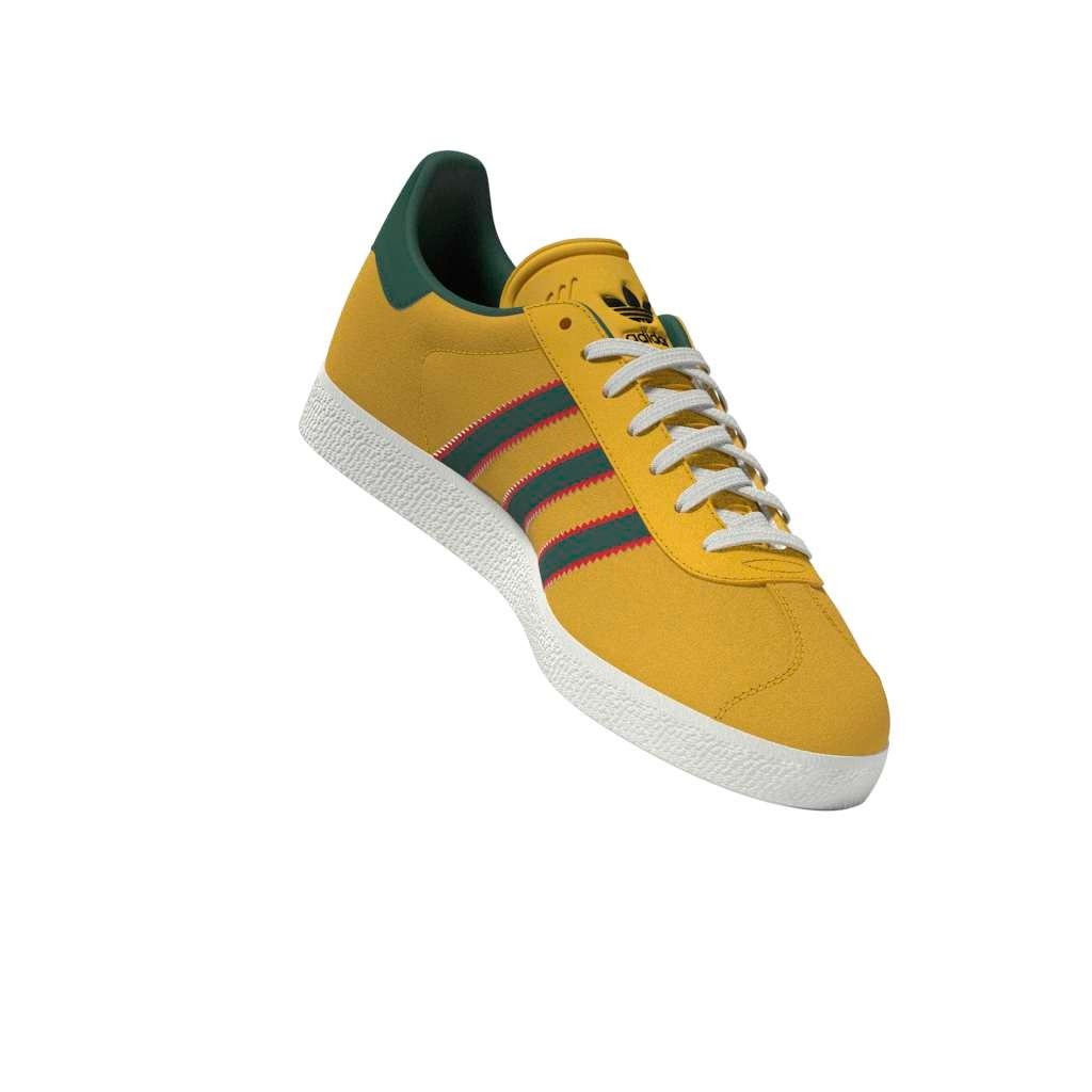 Adidas Men’s Gazelle Jamaica x Bob Marley Shoes Bold Gold/None/Pure Ruby KJ3532