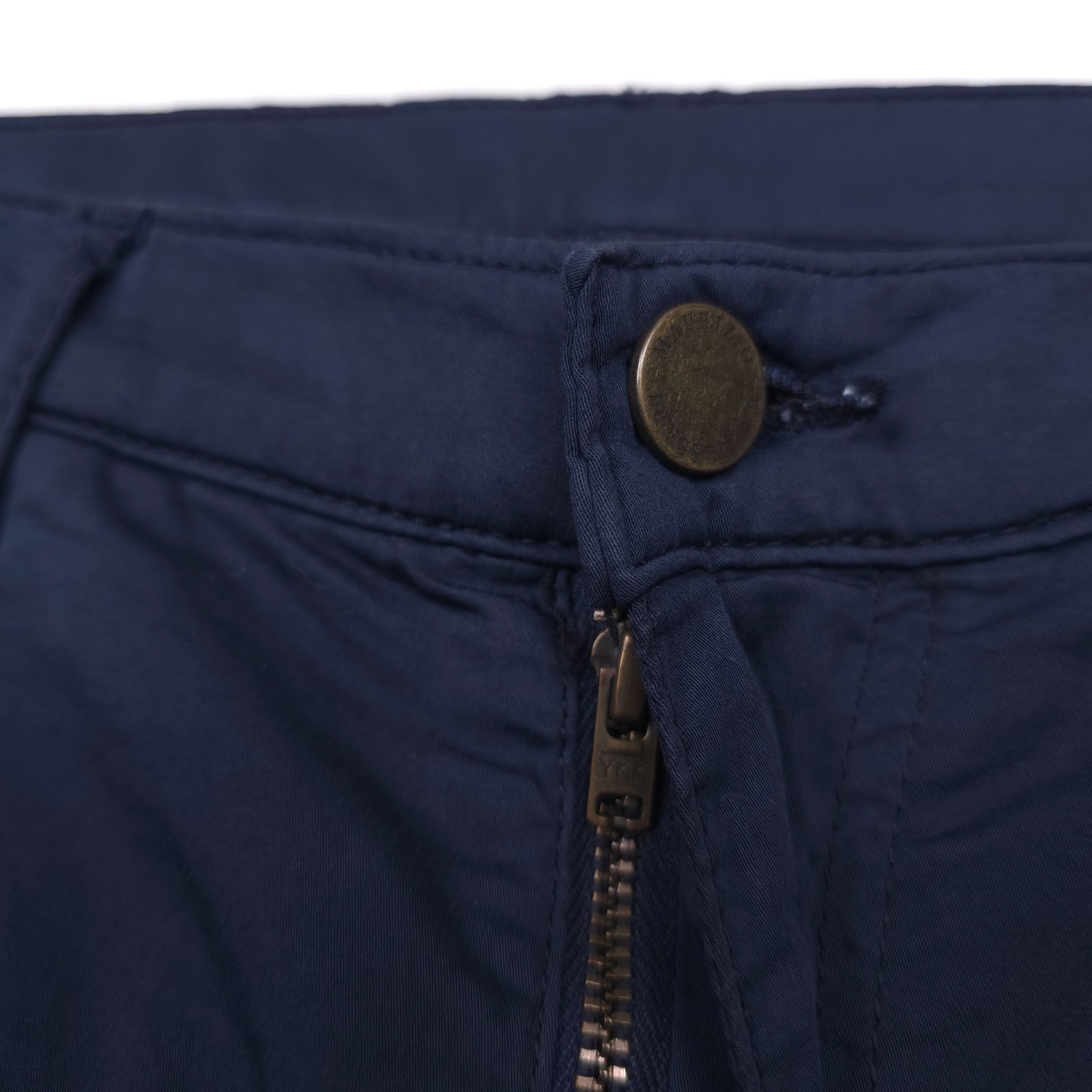Maurizio Baldassari 5-Pocket Pants Mens Italy 52 Slim Blue Night Cotton & Silk