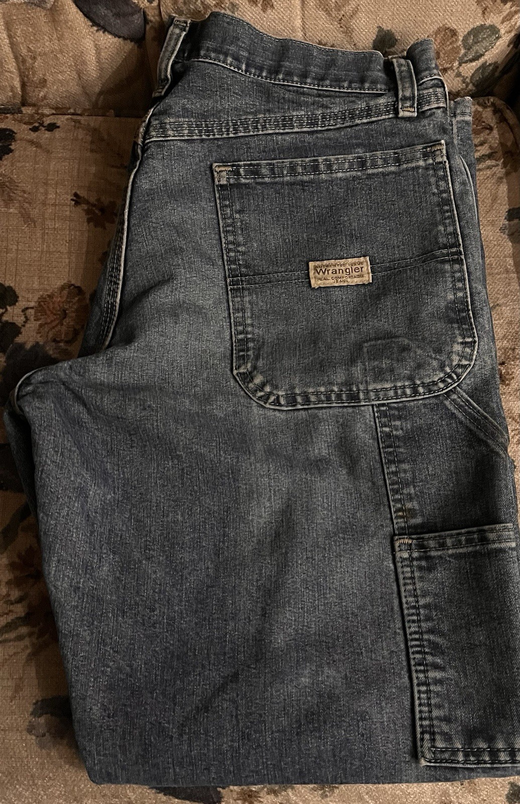 Pre-Owned Wrangler Men’s 32×30 Medium Wash Blue Carpenter Work Wear Pants