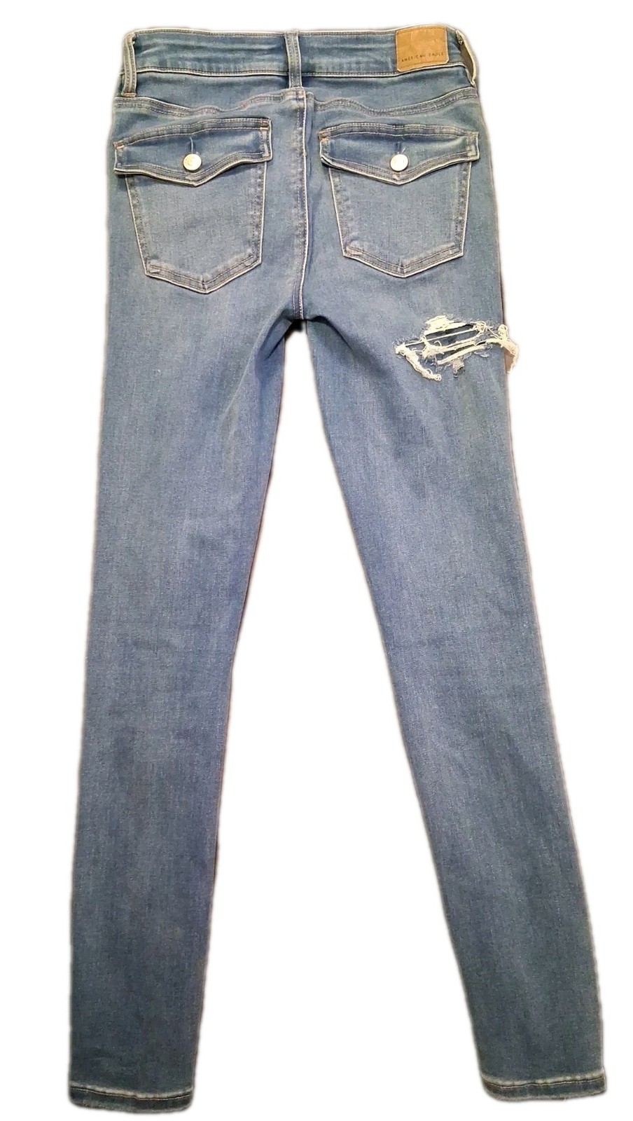 American Eagle Next Level Jeans Womens 2 Distressed High Rise Jegging Stretch