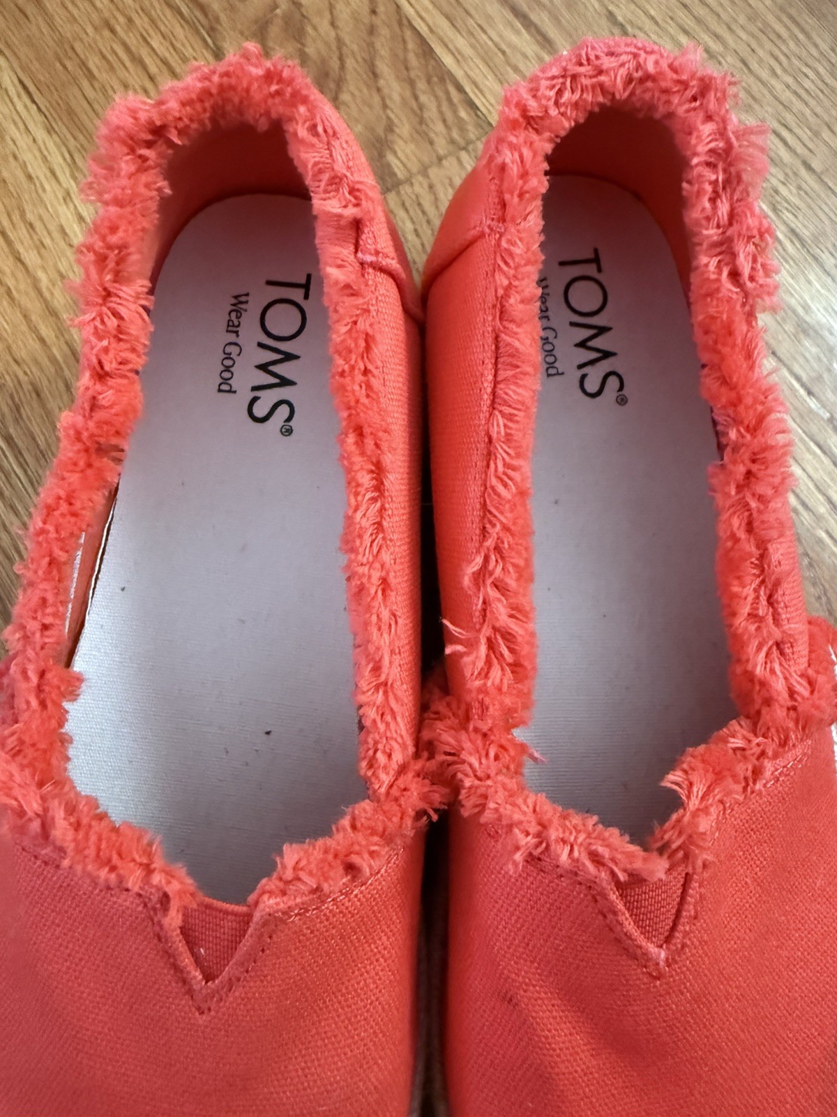 TOMS Women’s Platform Valencia Espadrille, Fabric Upper, Flame Canvas Fray Shoes