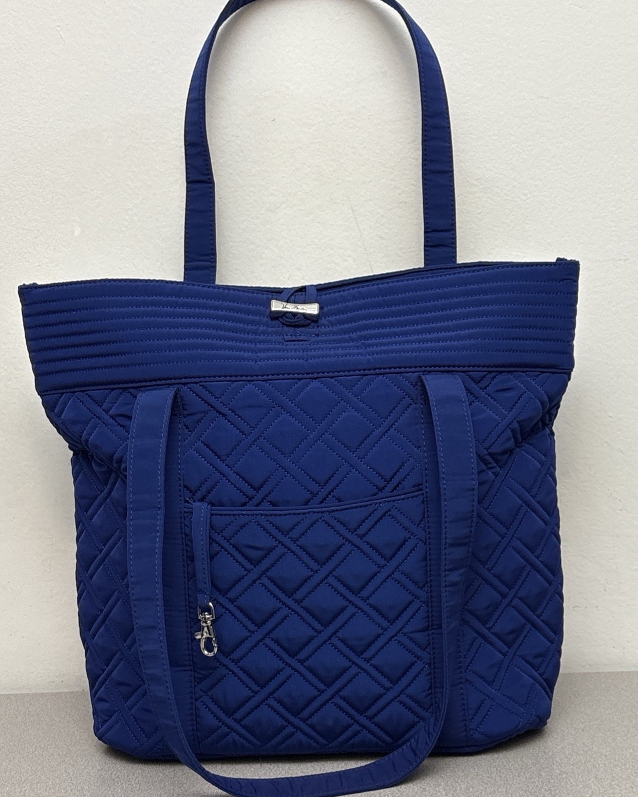 Vera Bradley Original Tote, Navy Blue Diamond Quilted, 15”X16”, NWOT