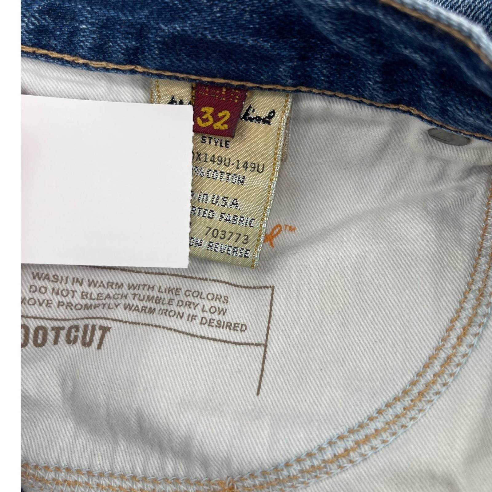7 For All Mankind Bootcut Jeans Mens 32 Blue Medium Wash Distressed X149U-149U