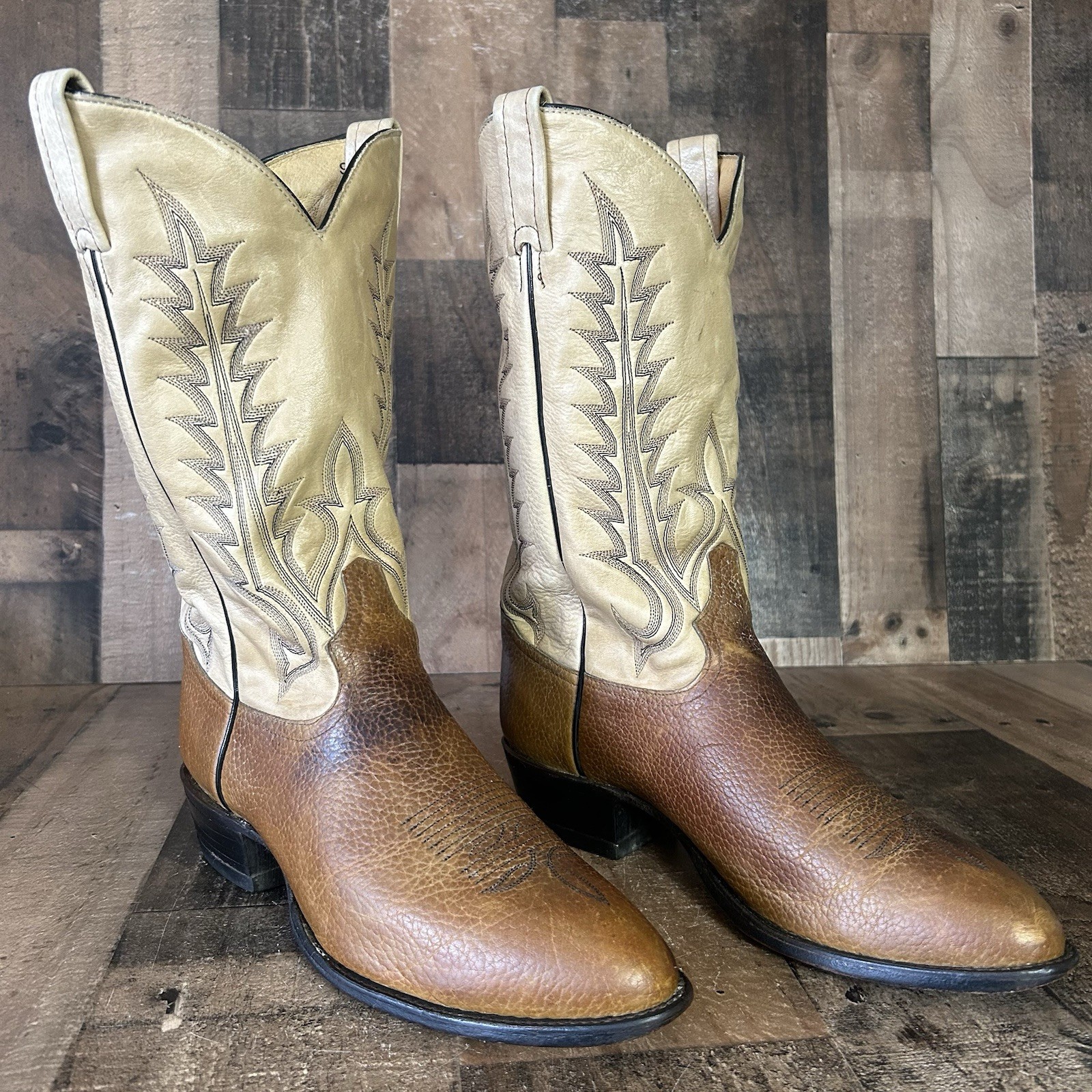 Tony Lama Vintage Bullhide Western Cowboy Boots Mens 10.5 D