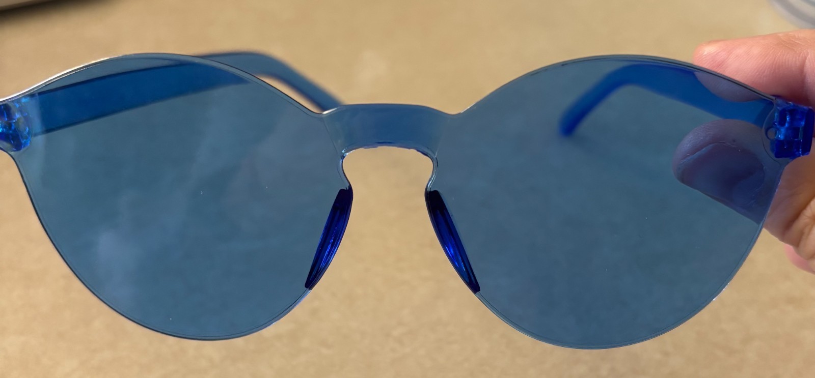 19 Blue Rimless Sunglasses Bulk Lot Party Favors 4th of July Summer Events Retro