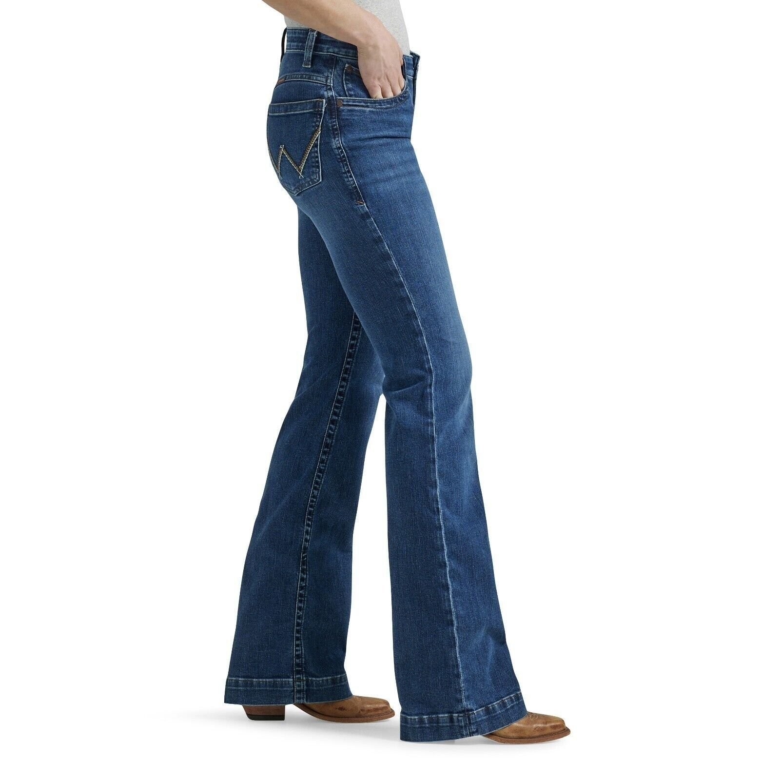 Wrangler Ladies Ultimate Riding Jean Willow Mid-Rise Trouser Comfort Parker New