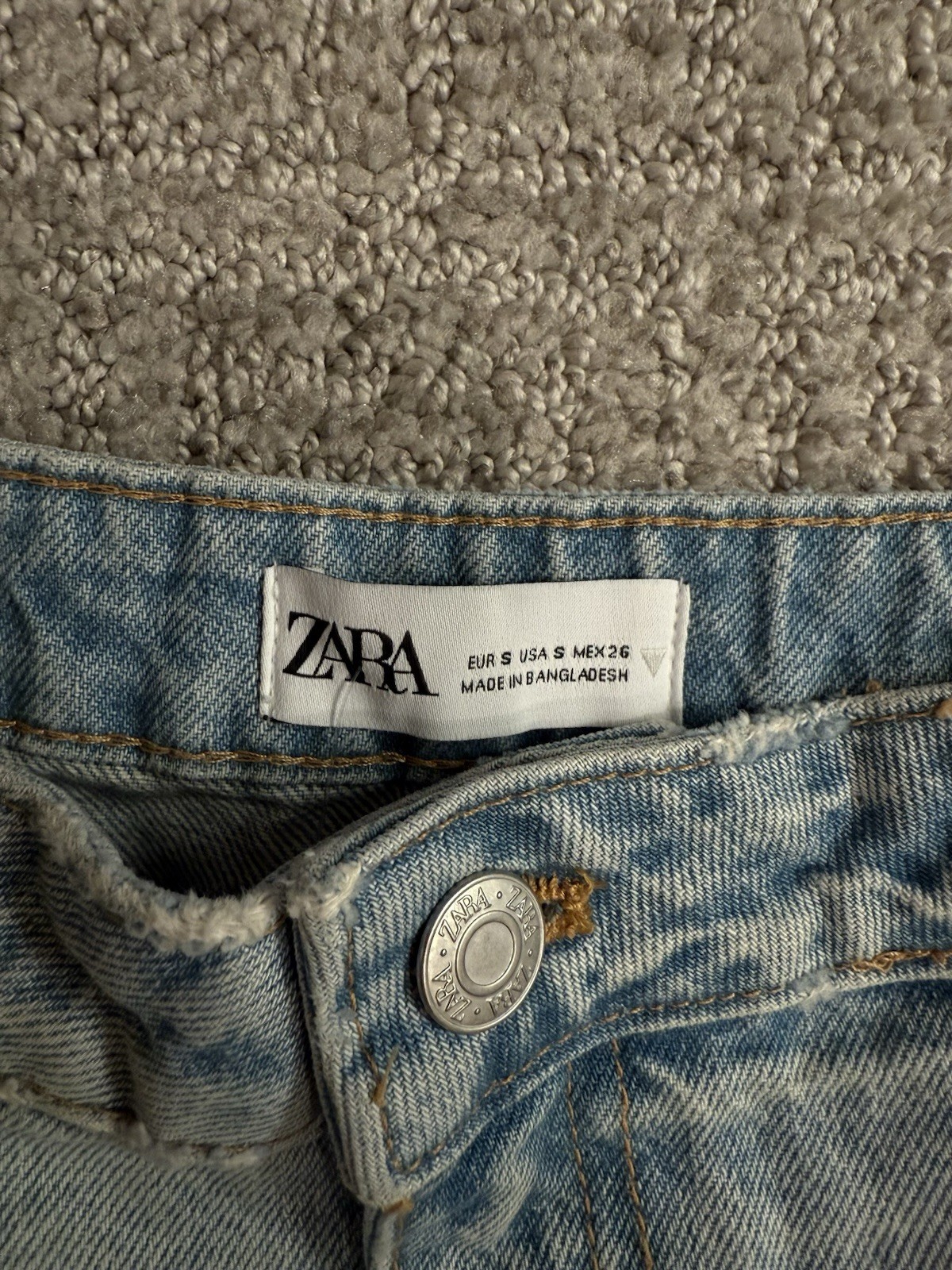 ZARA Skirt Effect Cropped Denim Spaghetti Straps Jean Tank Top