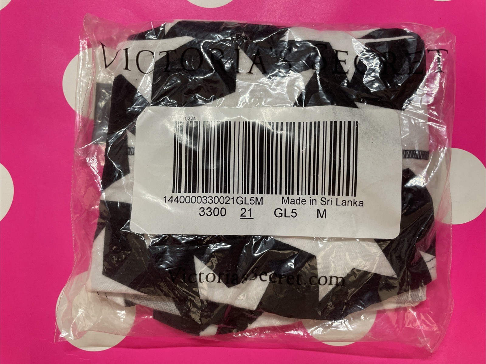 2014 Victoria’s Secret PINK Cotton Hipster Panties M NEW Fashion Show Bling VTG