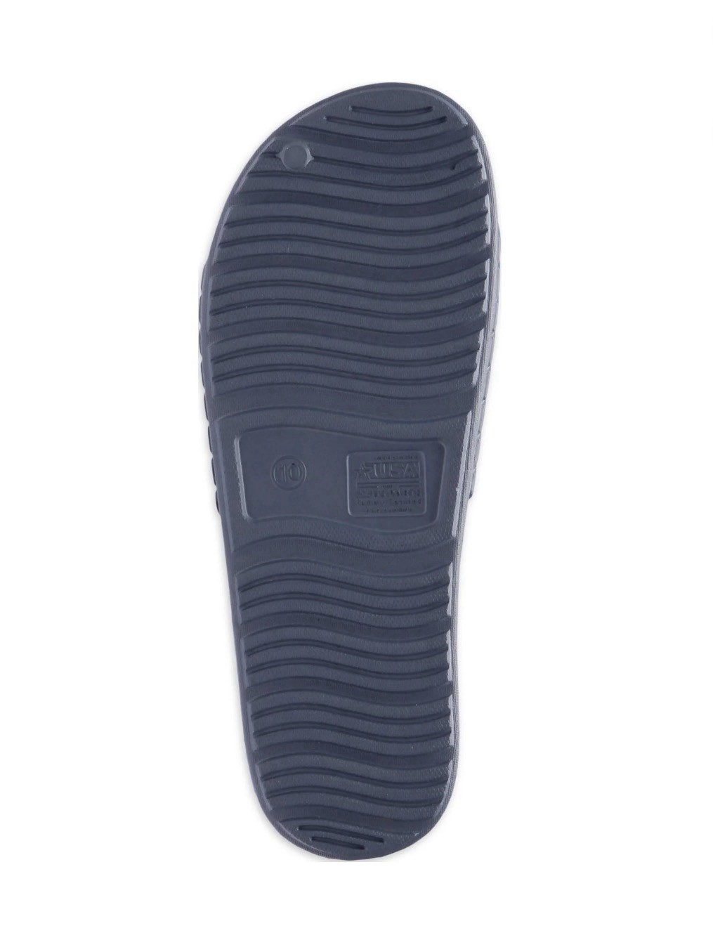 ATHLETIC WORKS Men’s Size 12 EVA Tunnel Slide Sandals Lightweight Slip On Slate