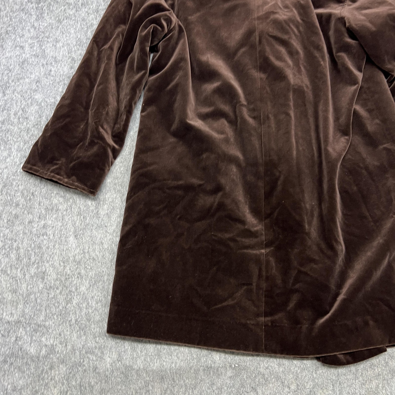 Vintage J Jill Coat Womens S Brown Velvet Toggle Lined Duster Missy Whimsigoth