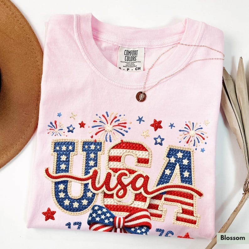 Comfort Colors USA Shirt for Independence Day TShirt for 4th of July – No Embro