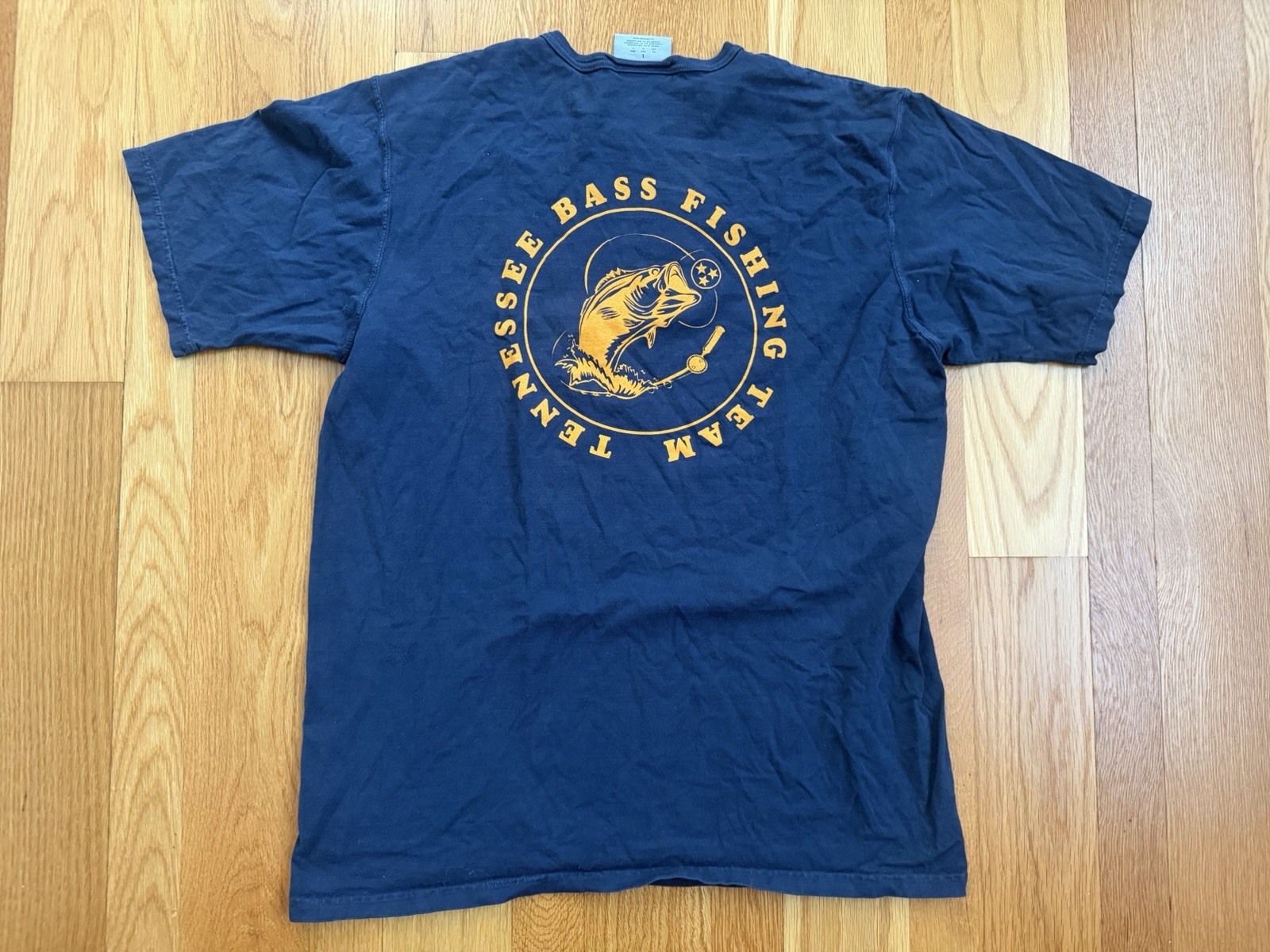 VTG 90s Tennessee Volunteers Vols Bass Fishing Team T Shirt Champion Mens Size L