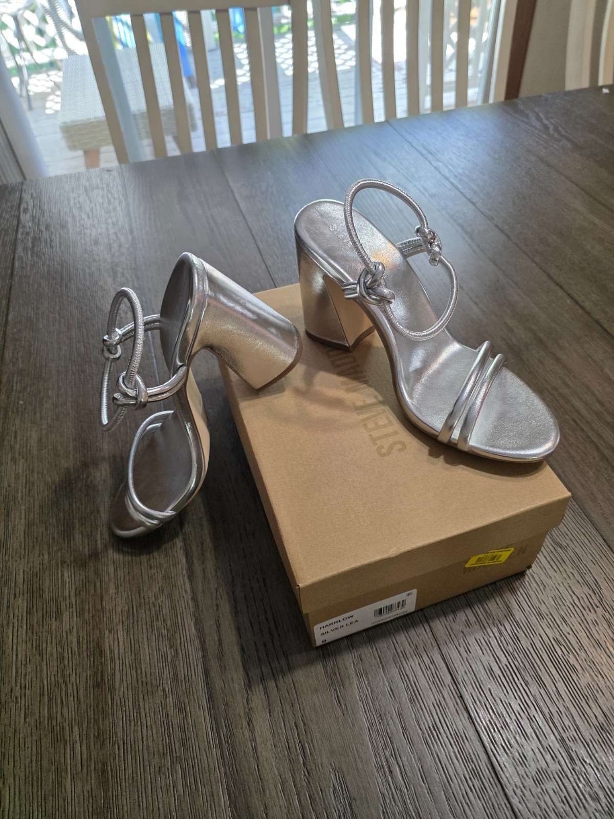 Silver Steve Madden Heals with Ankle Strap | Womens 9 | New with Box