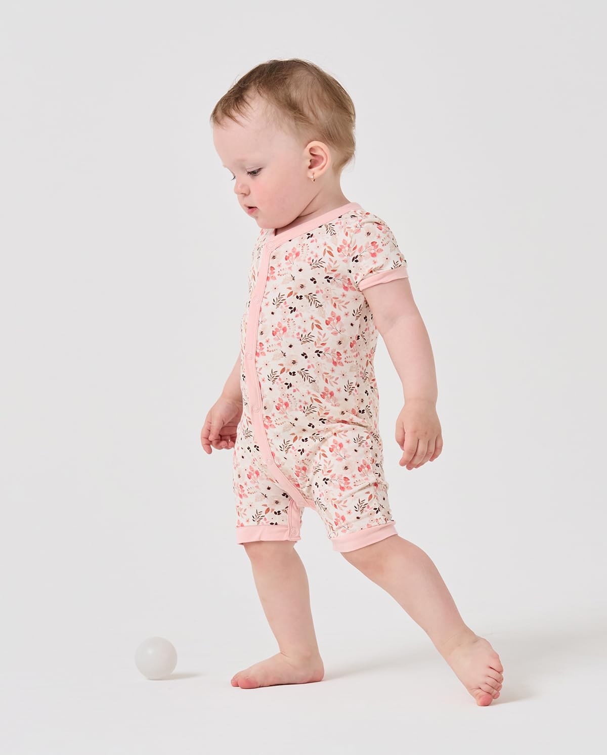 Baby Summer Romper 95% Viscose Made from Bamboo, 5% Spandex Buttery Soft Snap…