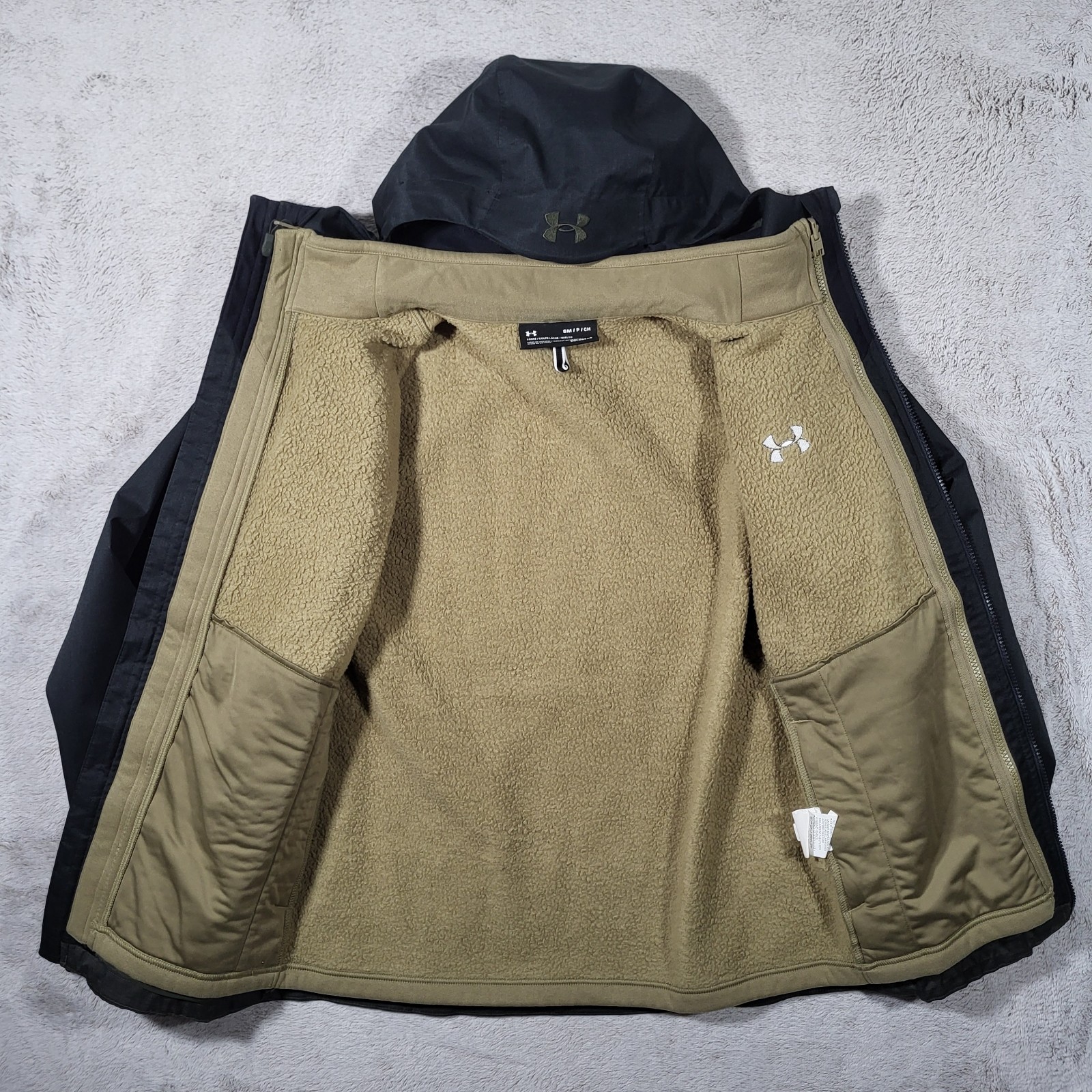 Under Armour Porter 3-in-1 Jacket Mens S Green Outdoor Fleece Lined Soft Shell