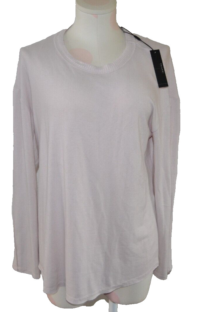 TAHARI Pullover Sweater ROSE Large NWT SUPER SOFT Polyester/Rayon/Spandex
