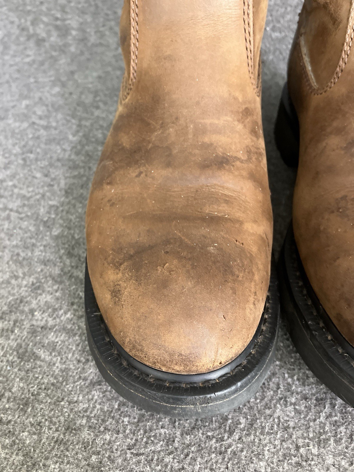 Wolverine Wellington Work Boots Mens 9 EW WIDE 10in Brown Pull On Western W04727