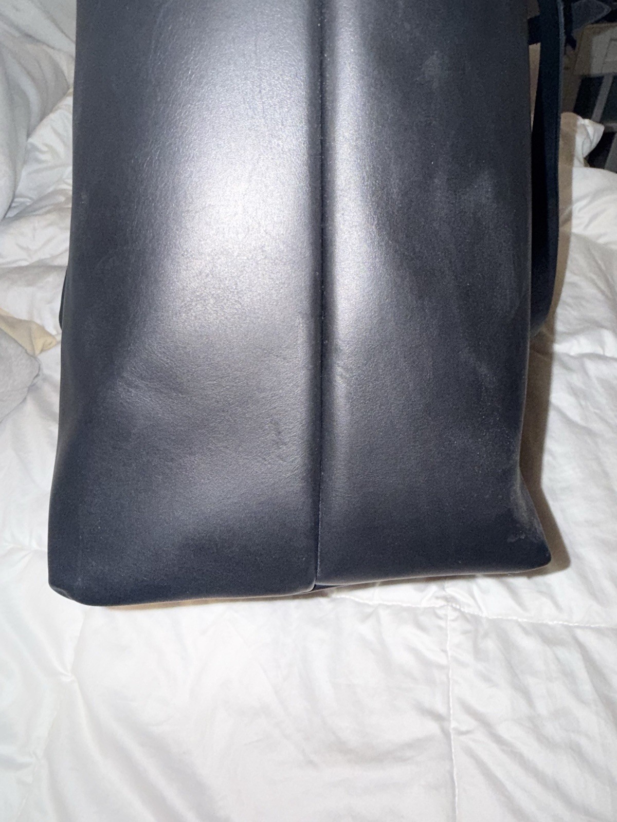 Madewell Women’s Large Black Zip Top Tote w/ Inner Pockets, Gold Hardware