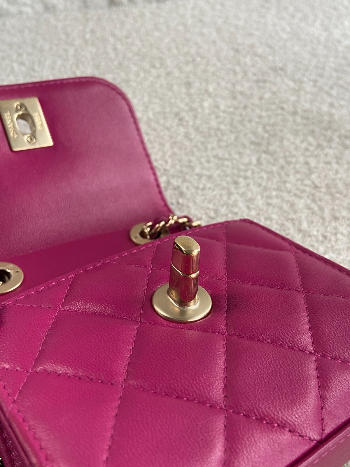 Chanel Trendy CC Mini Hot Pink Lambskin Gold Hardware Pre-Owned