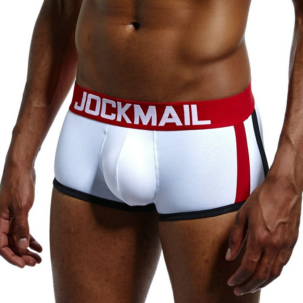 Men’s Sexy Crotchles Underwear Comfort Boxer Briefs Padded Push-up Cup Trunks