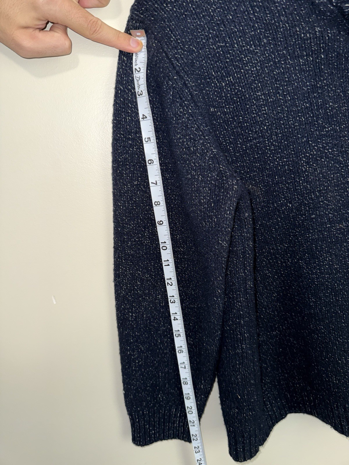 Jos. A. Bank Blue Knit Wool Shawl Collar Pullover Sweater Men’s Size XL
