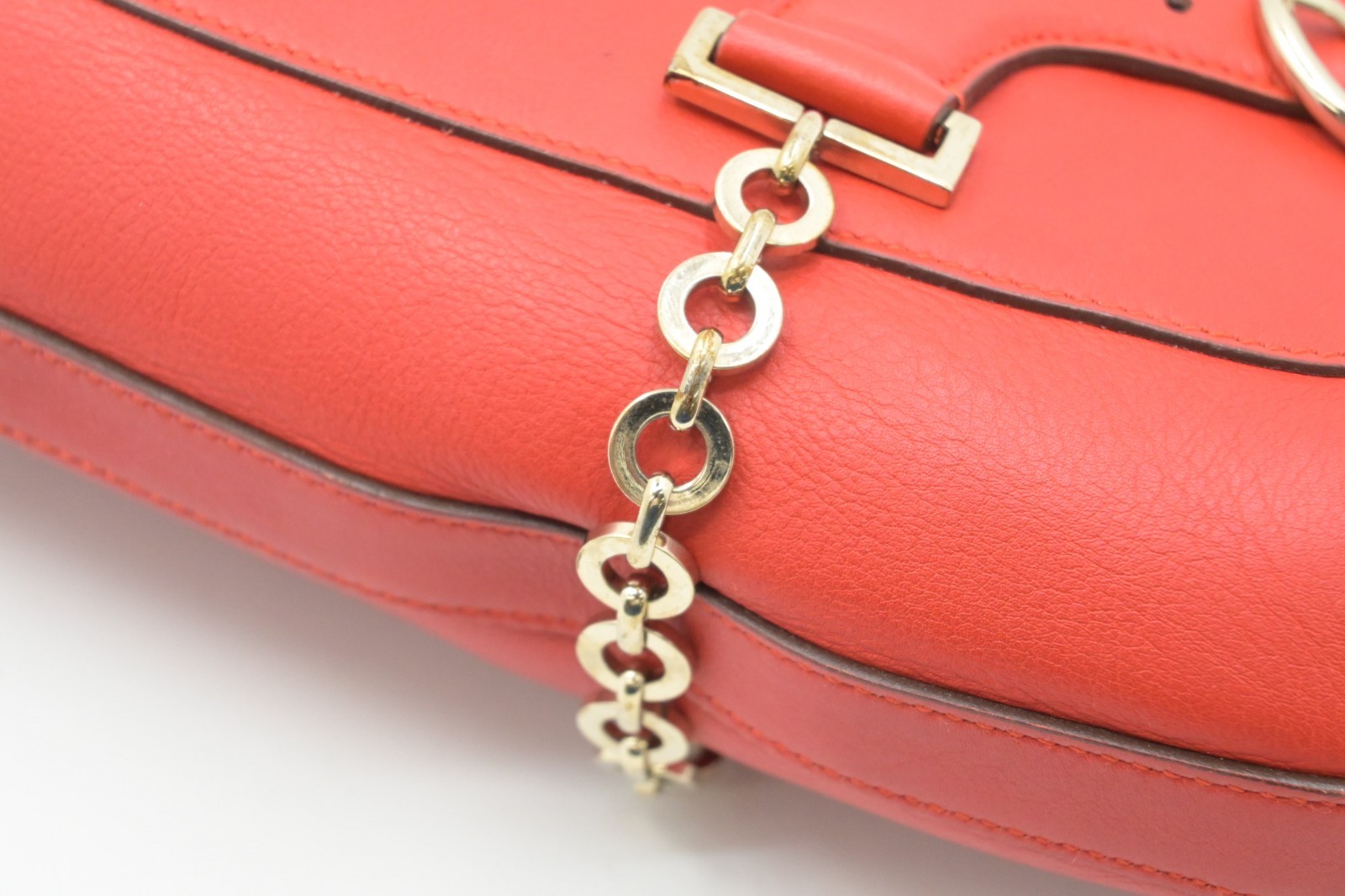 Authentic Ferragamo Gancini One Shoulder Bag, Red