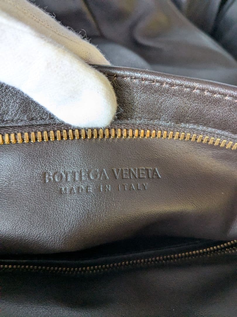 Bottega Veneta Dark Brown Leather Twist Handbag Leather