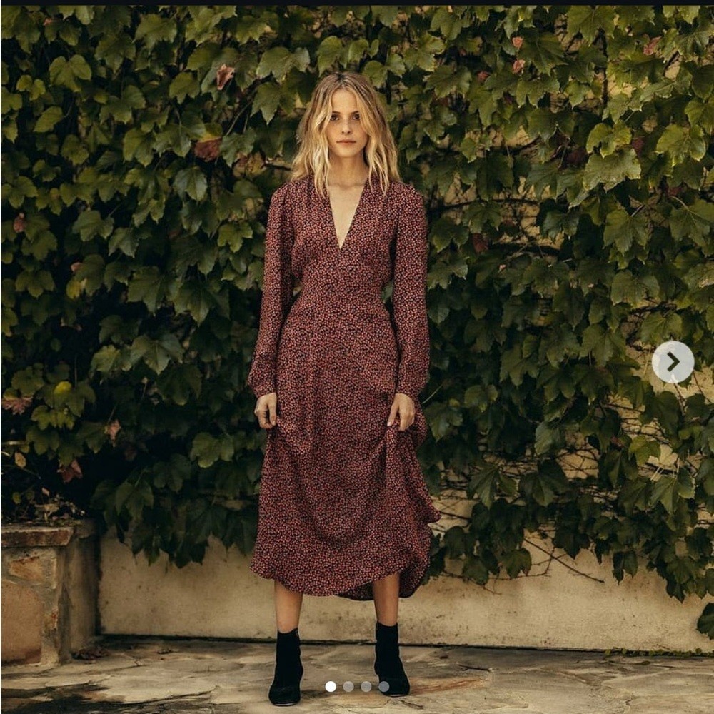 Doen Charleston Dress in Cherry Willow Print size XS