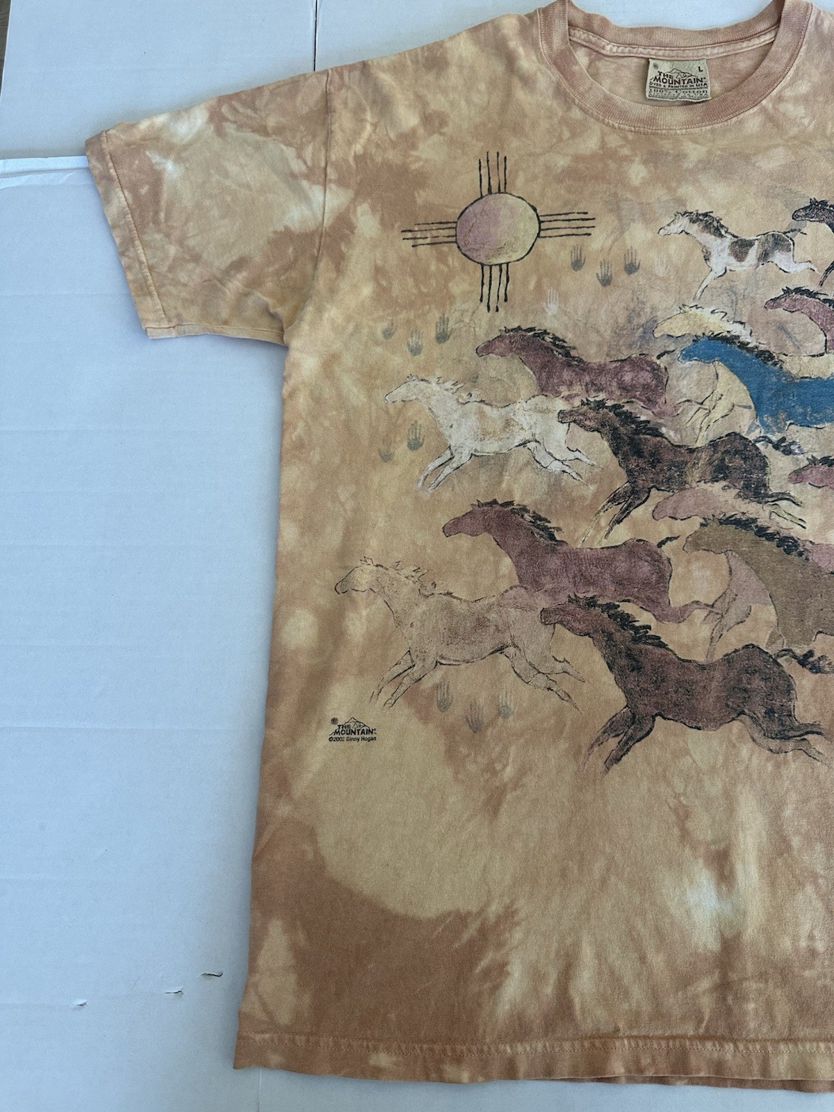 Vtg The Mountain Horse T-Shirt Ginny Hogan Southwest Tie Dye Men’s Size Lrg 2002