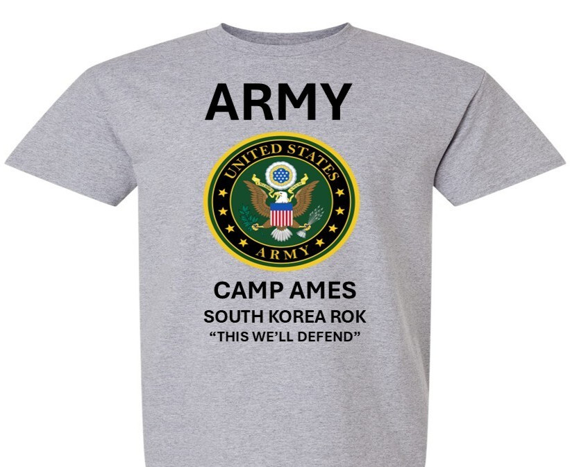 CAMP CARROLL *SOUTH KOREA ROK* SHIRT W/EMBLEM*ARMY OFFICIALLY LICENSED