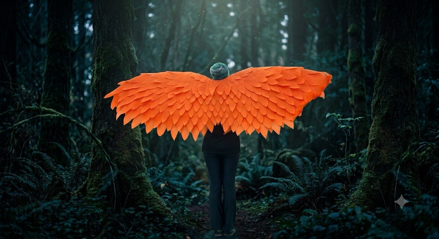 Fire Bird Wings Phoenix Wings Orange Angel Wings Costume