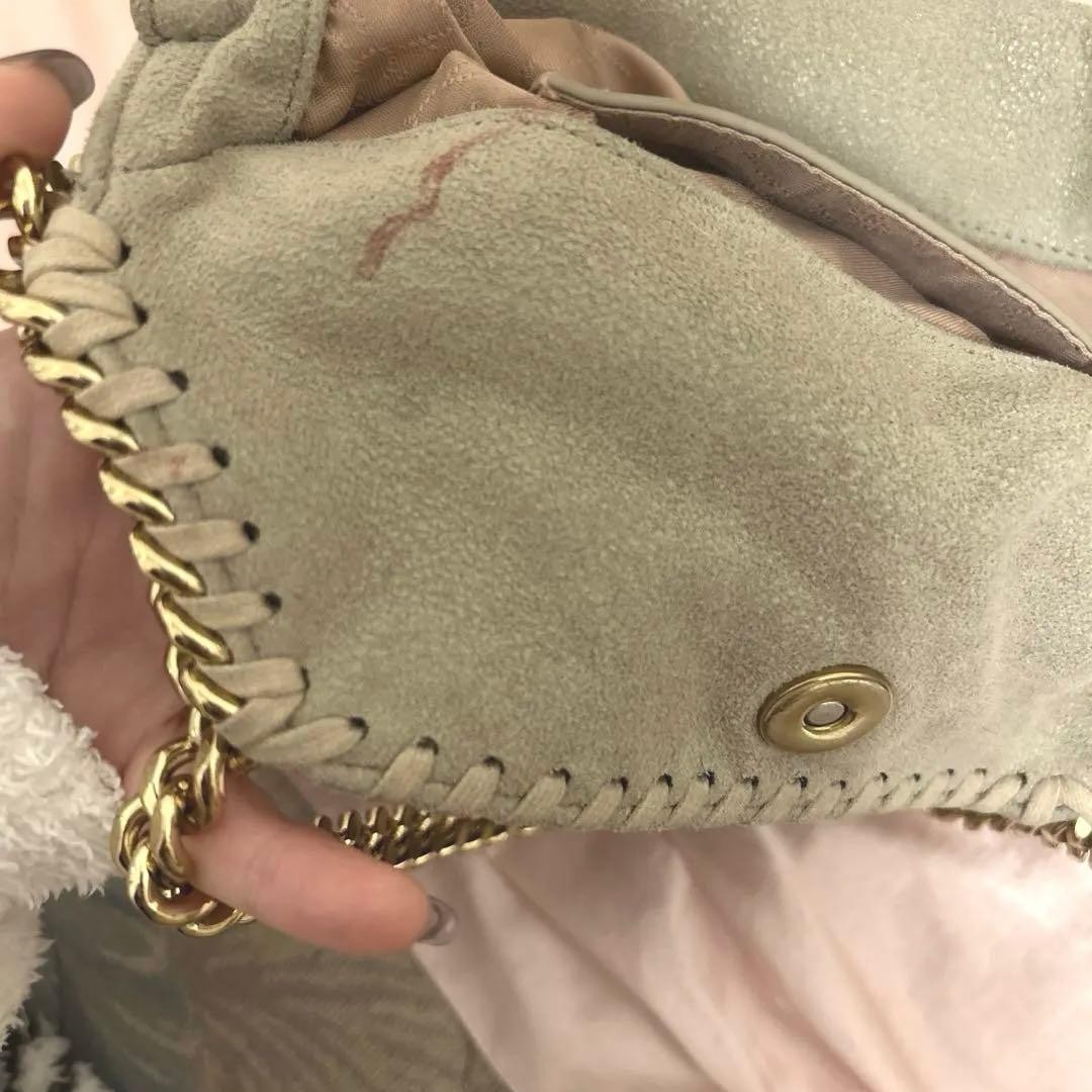 Stella Mccartney Eco Leather Shoulder Bag Handbag Falabella Beige Women from JPN
