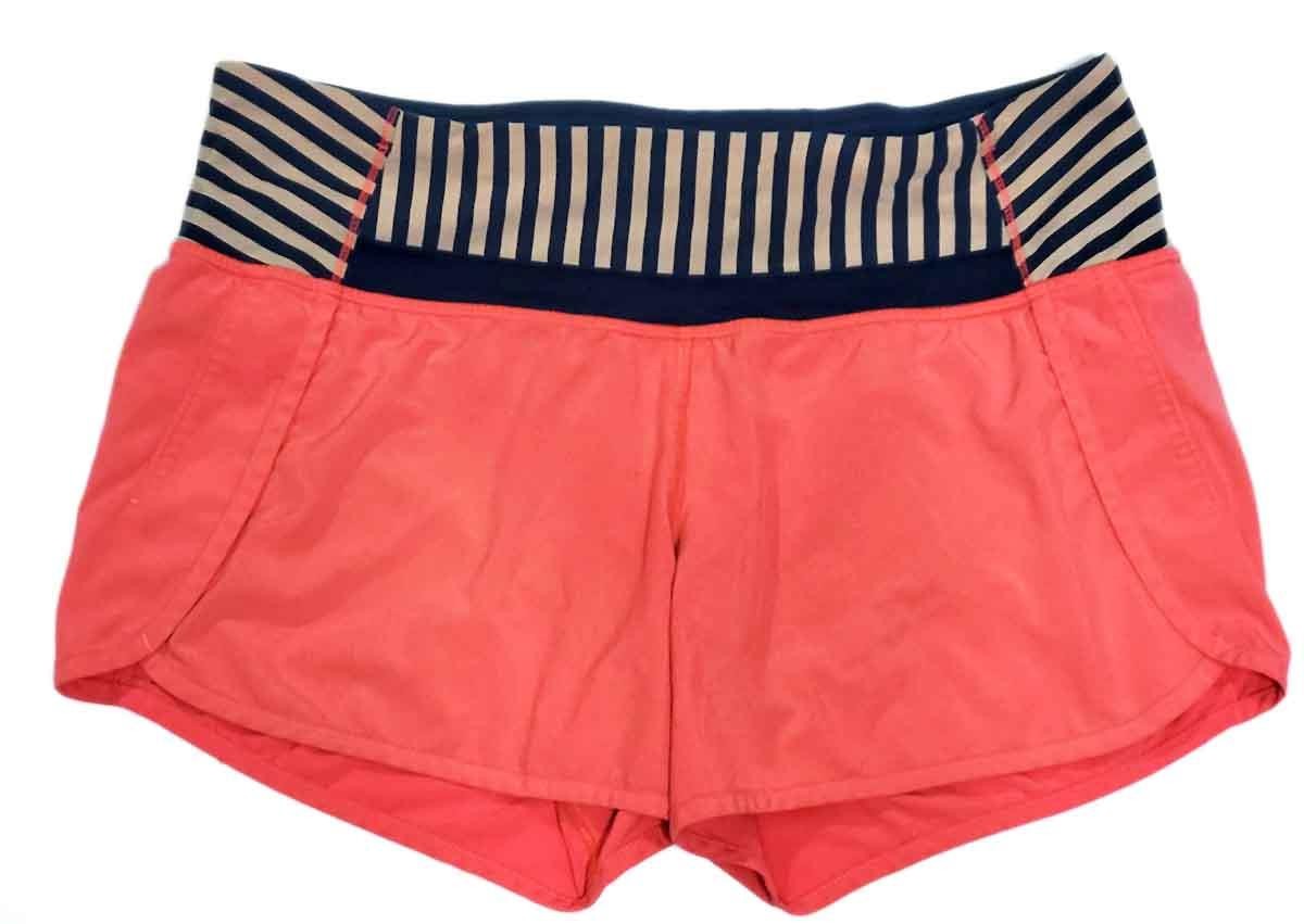 LULULEMON Wmns 6 Reg RUN TIME SHORTS 4″ w/ Brief Run Lightweight Training