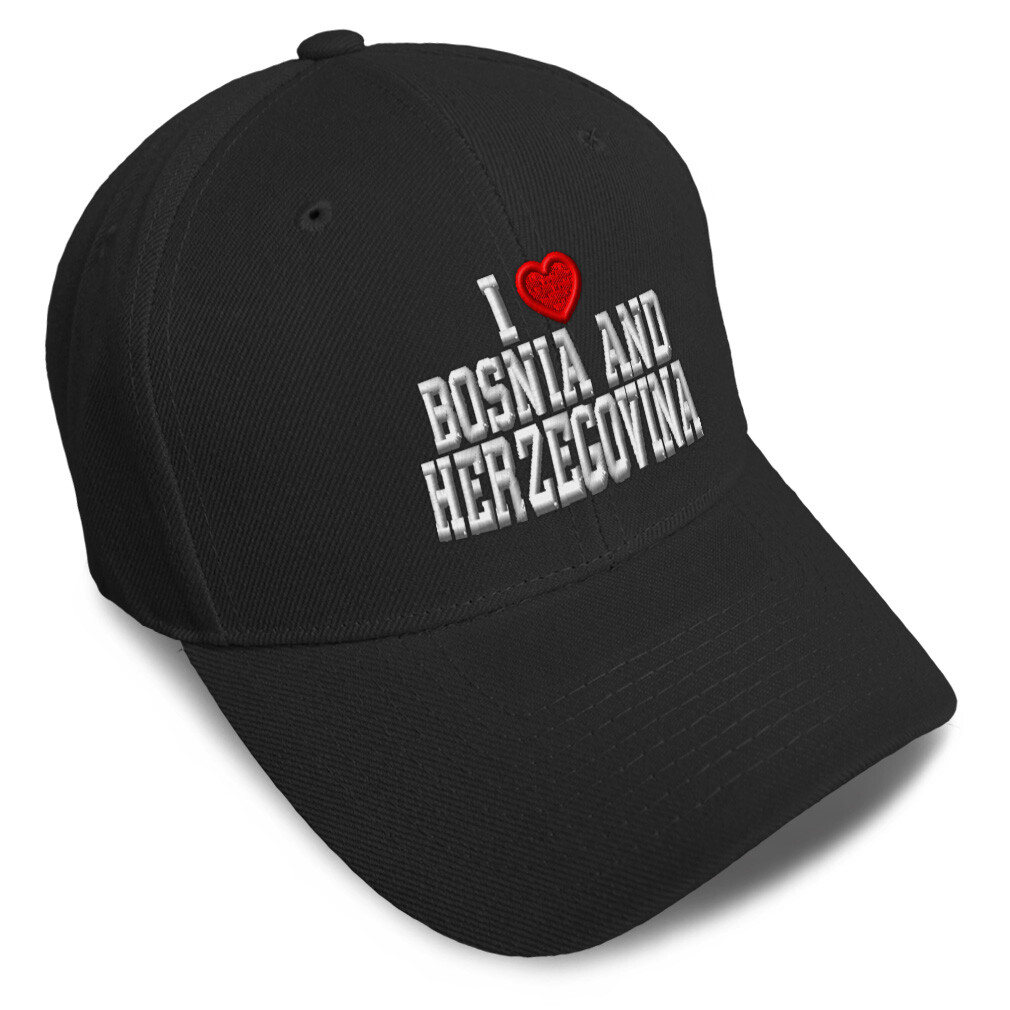 Baseball Cap I Love Bosnia and Herzegovina Dad Hats for Men & Women 1 Size