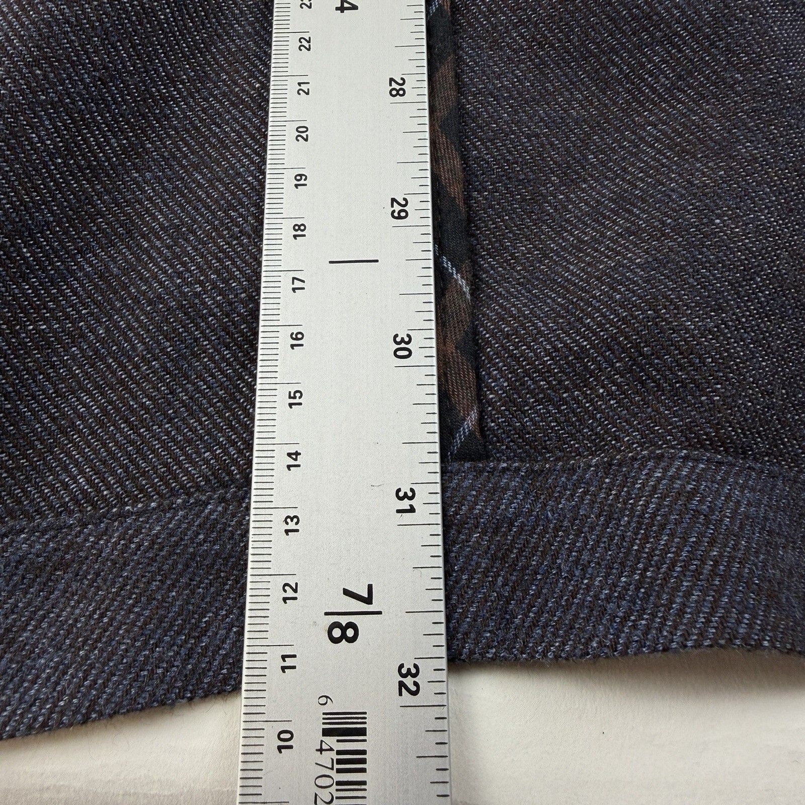 Kroon Linen Wool Unstructured Blue Blazer 44L Sport Coat Jacket Double Vented