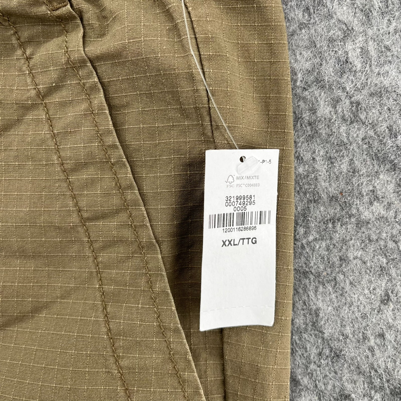 Gap Mens Pants Beige Size XXL Utility Ripstop Pant Tapered Stretch NEW