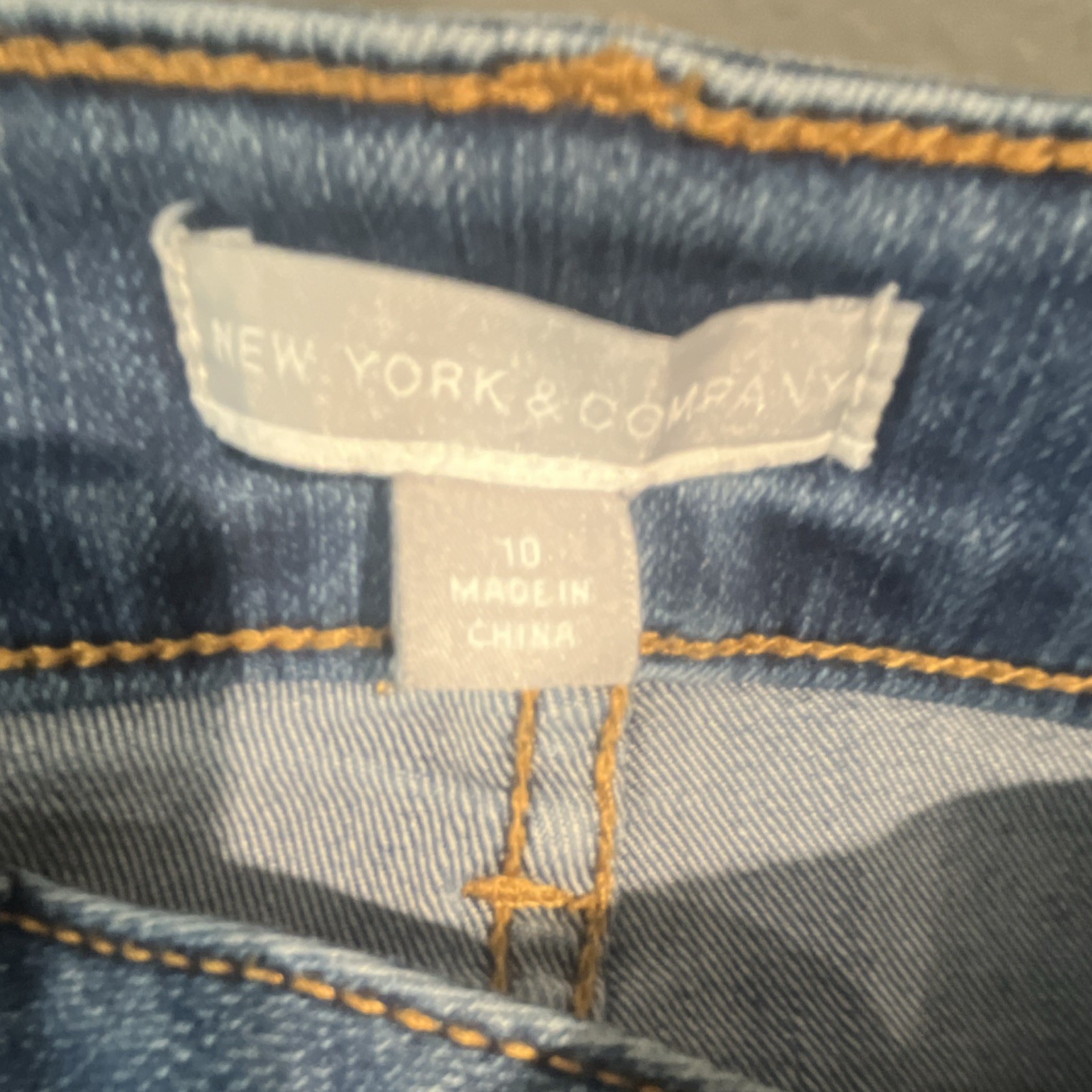 New York & Company Women’s Flared Jeans Blue Denim 5-Pocket Regular Size 10