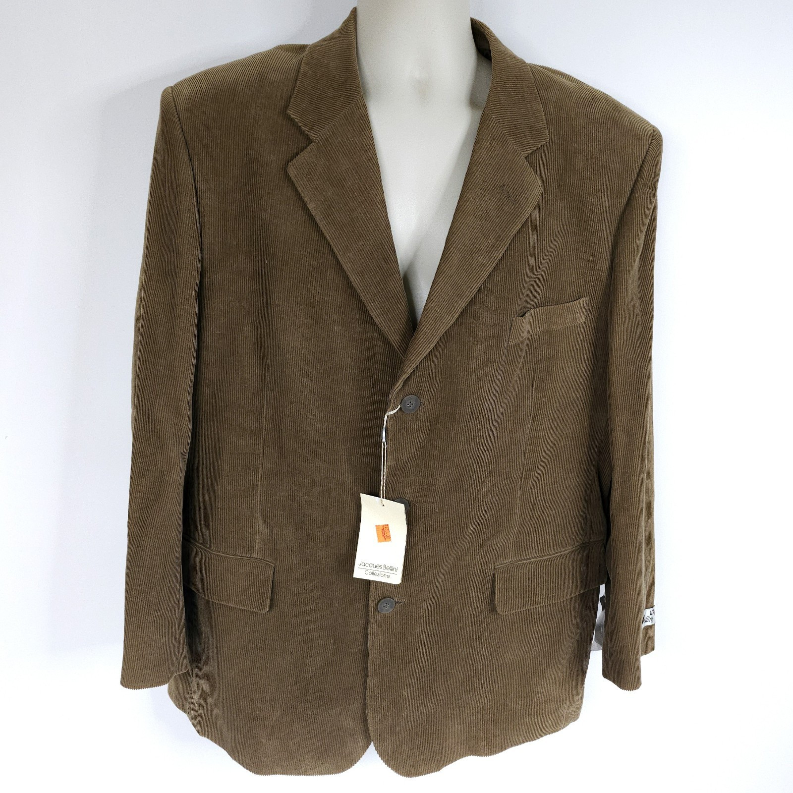 Vintage Corduroy Blazer 44 R Brown Sport Coat Suit Three Button